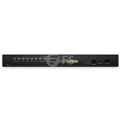 8-Port x2 Users Cat5e/6/7 1U Rack-Mount USB KVM Switch with IP Remote Access, 8 Interface Modules Included