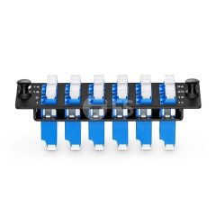 FHD Fiber Adapter Panel, 24 Fibers OS2 Single Mode, 12x LC UPC Duplex (Blue) Adapter, Ceramic Sleeve