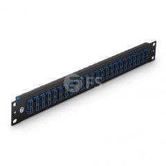 FHU 1U 19'' Fiber Adapter Panel, 48 Fibers OS2 Single Mode, 24x SC UPC Duplex (Blue) Adapter, Ceramic Sleeve