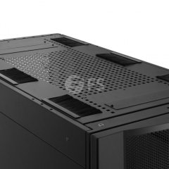 42U GR600-Series Siyah Server Kabini 600x1170mm with 2 PDU Brackets and Adjustable Fixed Shelves