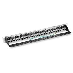 Cat5e Besleme Korumalı Patch Panel, 1U 24-Port