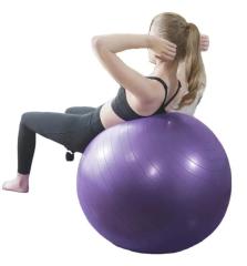 Clifton Pilates Topu Büyük Boy 65 Cm Mor+ Pompa Hediyeli