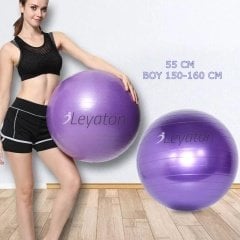 Leyaton Pilates Topu 55 Cm Mor +Pompa
