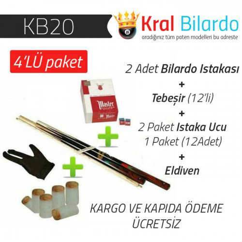 Bilardo Istakası + Tebeşir + Uc + Eldiven