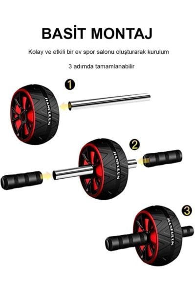 Leyaton Egzersiz Tekerleği Kol Omuz Sırt Karın Kas Geliştirici Spor Aleti