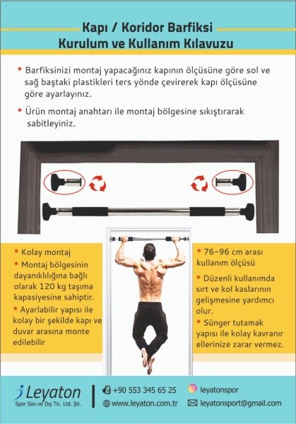 Buffer Barfiks Çekme Barı 76-95 Cm