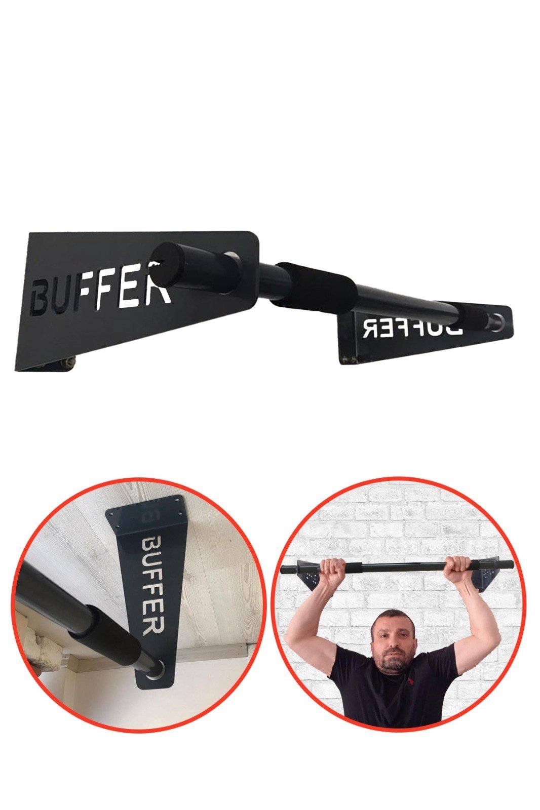 Buffer Barfiks Bar Barfiks Demiri Süngerli Siyah BFR-04