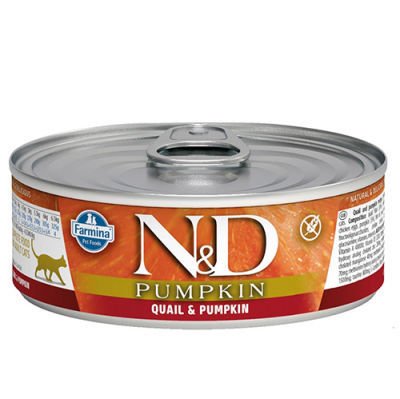 ND 2116 Pumpkin Balkabaklı ve Bıldırcın Etli Kedi Konservesi 80 Gr