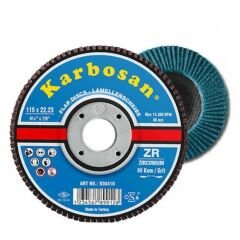 Karbosan 115x22.23 Premium Line ZR SD Flap Disk Zımpara 80 Kum 983465