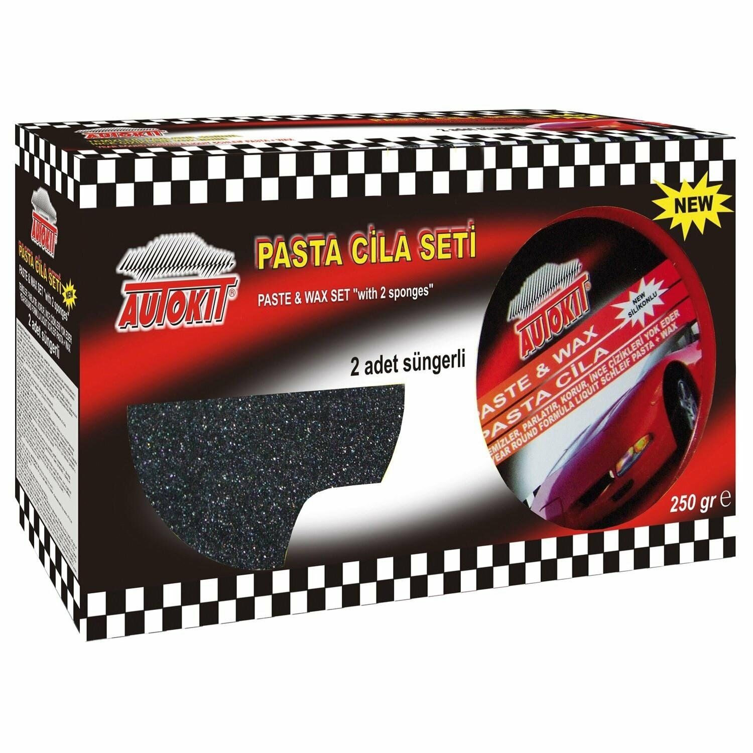 Autokit Pasta Cila 300 gr & 2 Adet Sünger Set