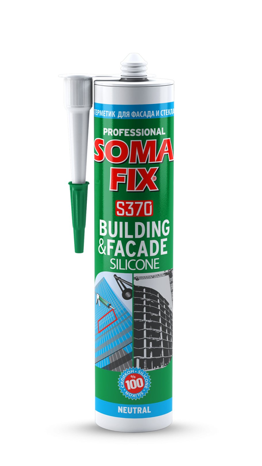 SOMAFİX DIŞ CEPHE SİLİKON ŞEFFAF 310ML S370