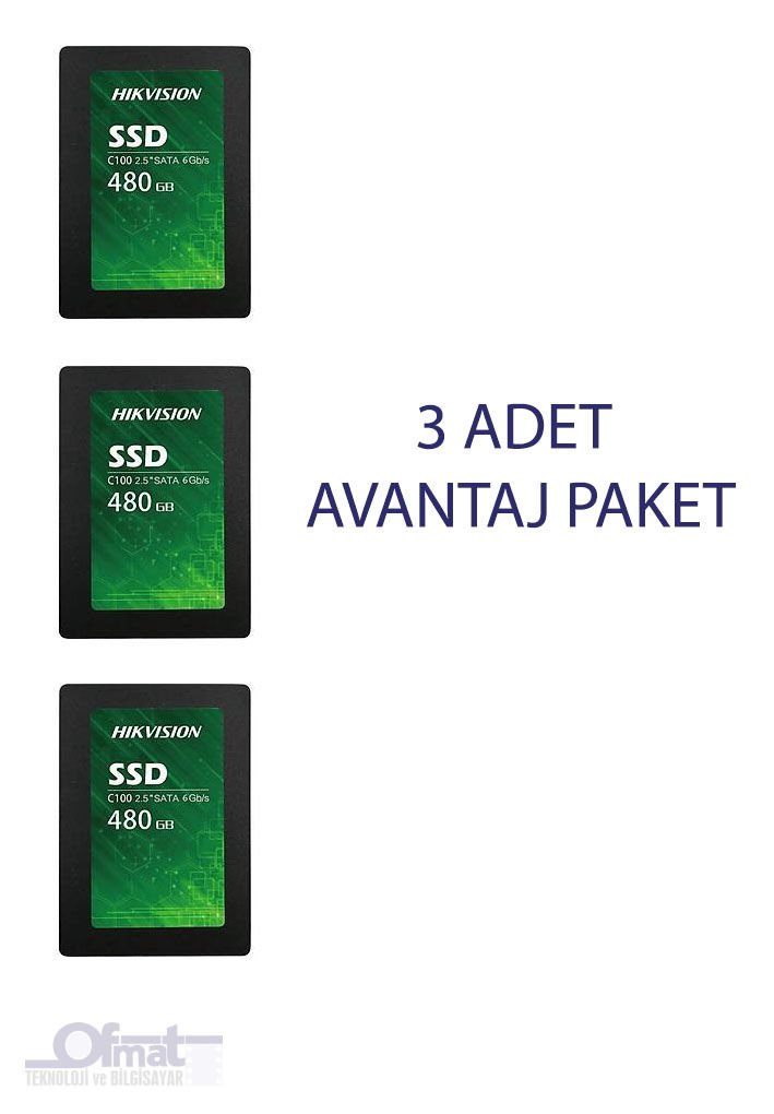 HIKVISION C100/480GB SSD 3'LÜ AVANTAJ PAKET