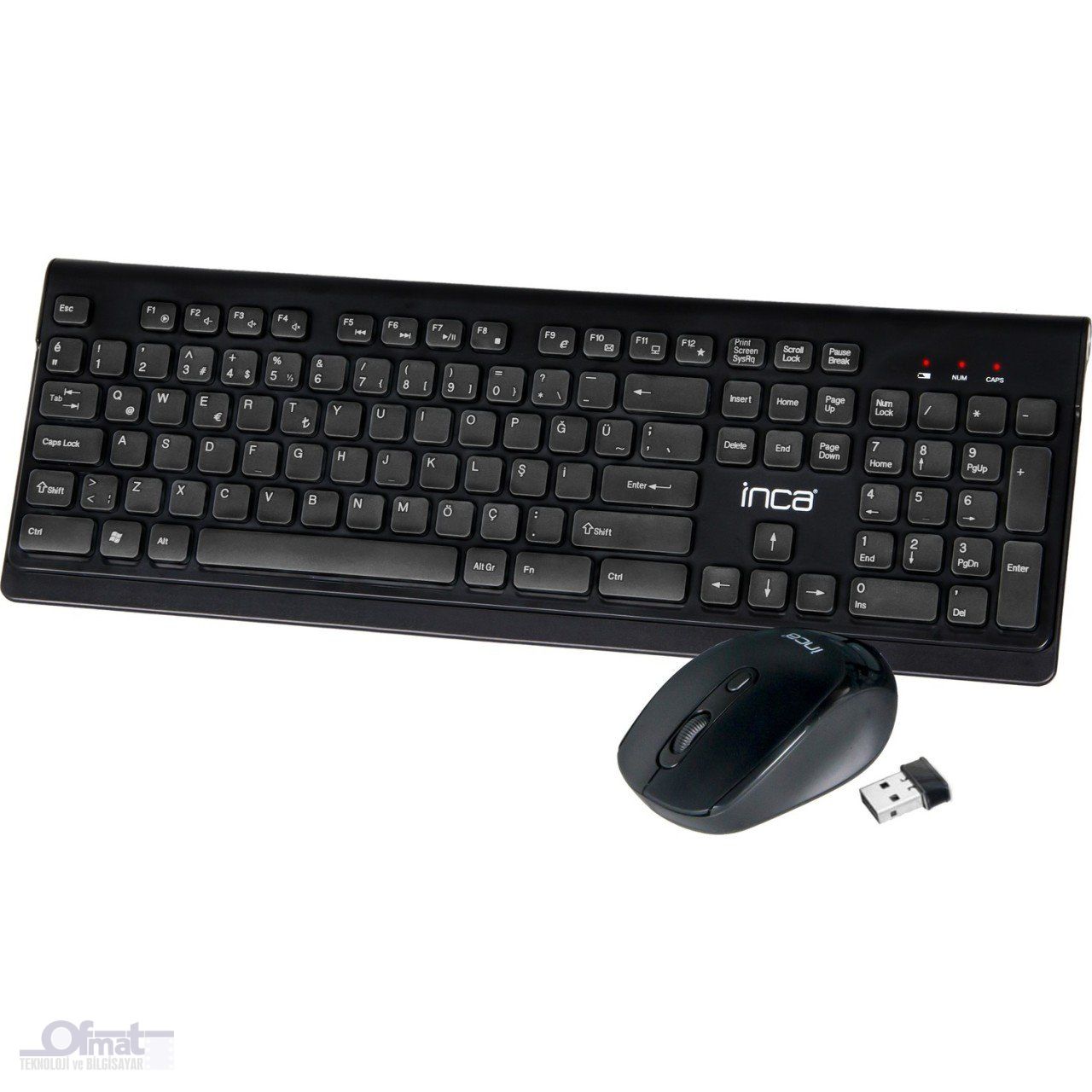 INCA IWS-519 WIRELESS MULTIMEDİA SLIM KLAVYE +MOUSE SET