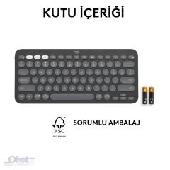 LOGITECH PEBBLE KEYS 2 K380S MULTI DEVICE BT920-011859 6LI PAKET