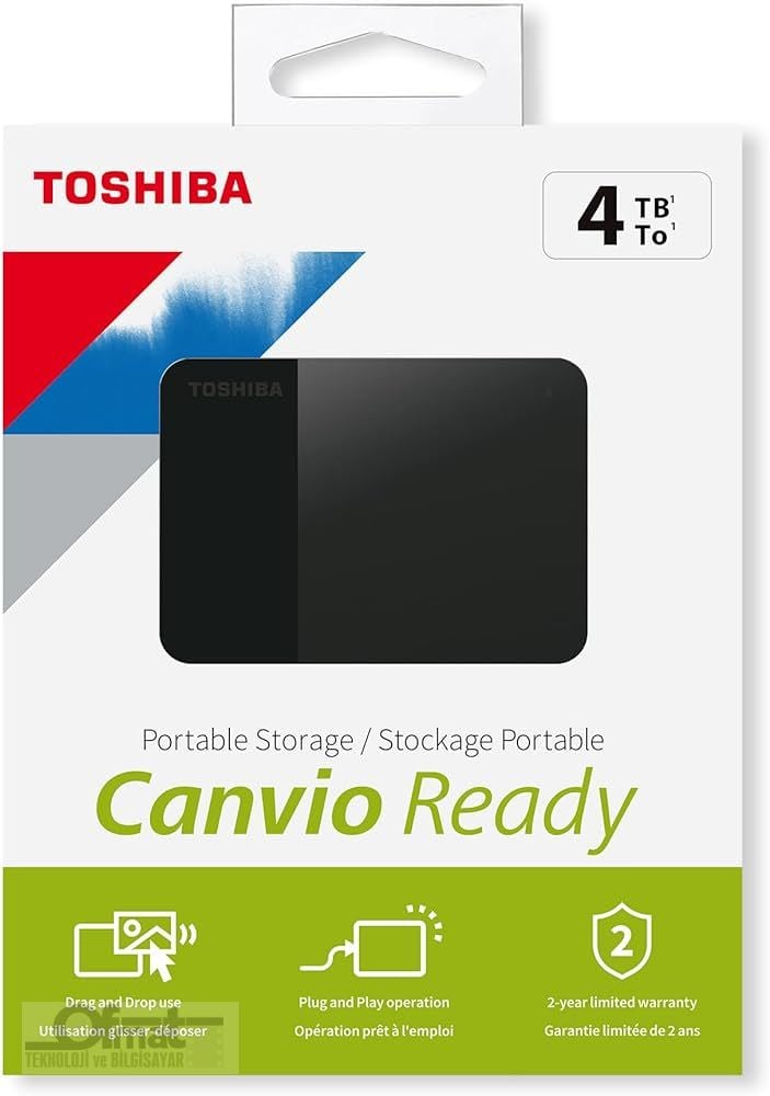 TOSHIBA 4TB DSK EXT 2,5'' USB3.0 CANVIO SİYAH HARİCİ DİSK HDTB540EK3CA