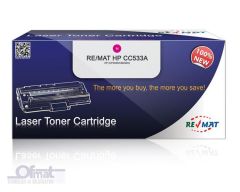 REMAT HP CC533A (304A) CE413A / CF383A - 2800 SYF KIRMIZI MUADİL TONER %100 YENİ