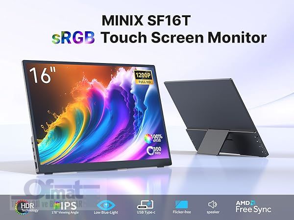 MINIX SF16 sRGB TAŞINABİLİR MONİTÖR ( DOKUNMATİK EKRAN)
