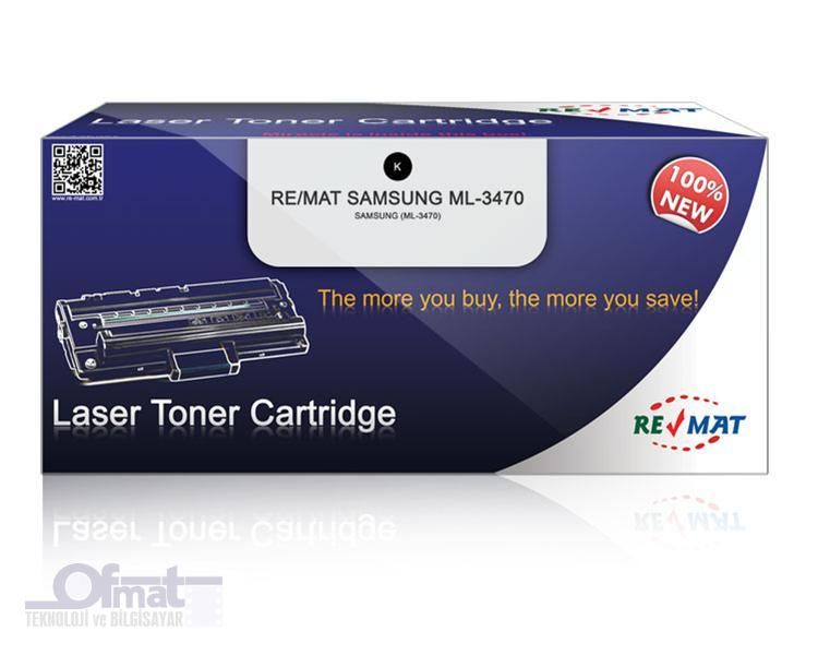 REMAT SAMSUNG ML-3470 - 10000 SYF SİYAH MUADİL TONER %100 YENİ