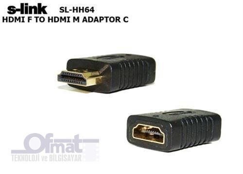 S-link SL-HH64 HDMI/HDMI  Siyah Görüntü Aktarım ADAPTÖR