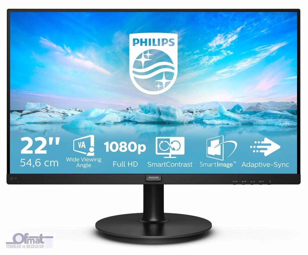 PHILIPS MONİTÖR LED 21,5'' 1920x1080 75Hz 4ms HDMI 221V8-00