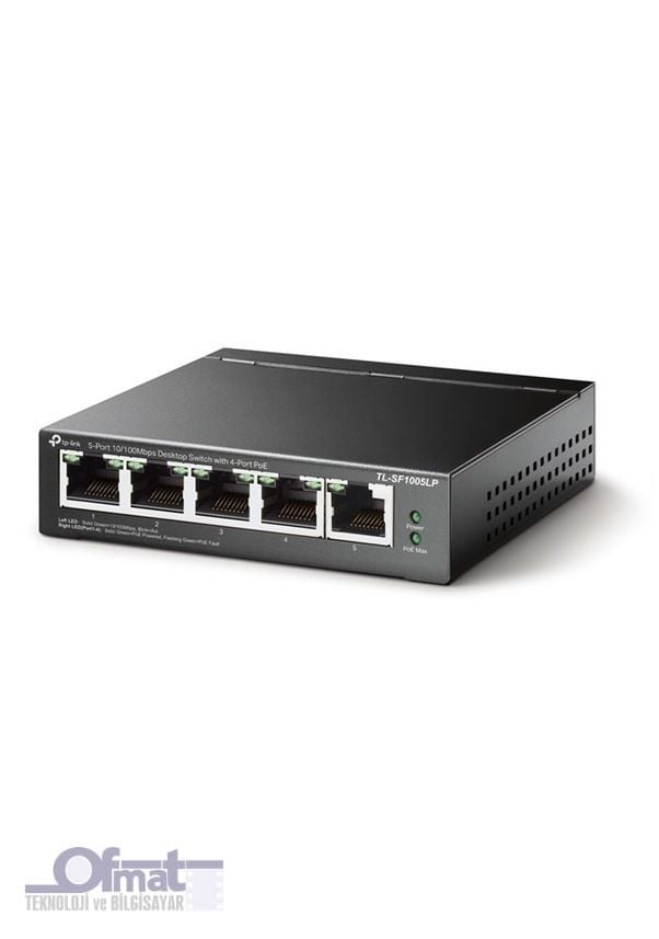TP-LINK TL-SF1005LP 5 PORT 10/100 4 PORT POE SWITCH 41W