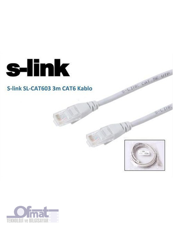 S-link SL-CAT603 3m CAT6 Kablo