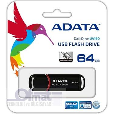 A-DATA USB BELLEK 3.2 64GB AUV150-64G-RBK