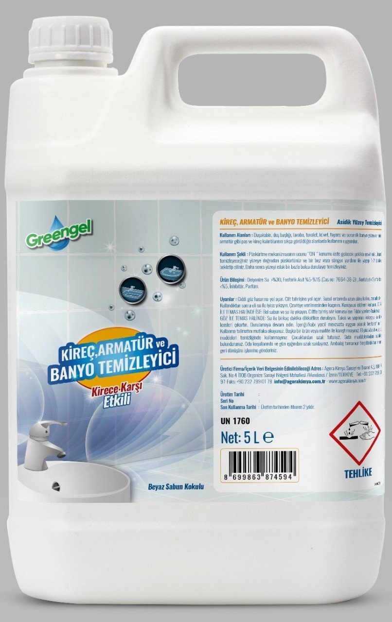 GREENGEL BANYO, ARMATÜR VE KİREÇ TEMİZLEYİCİ 5L