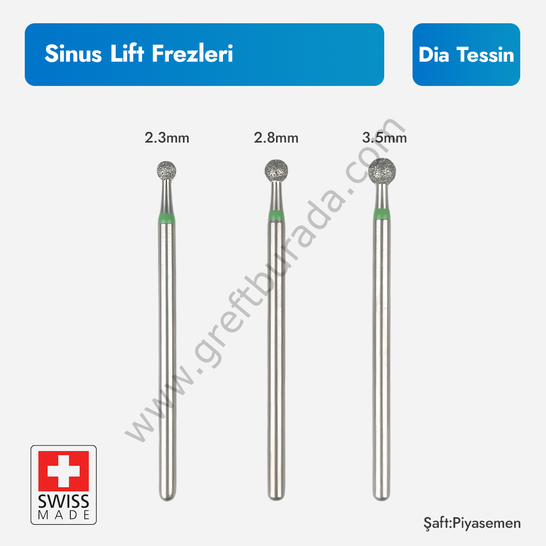 Dia Tessin Sinüs Lift Frezleri