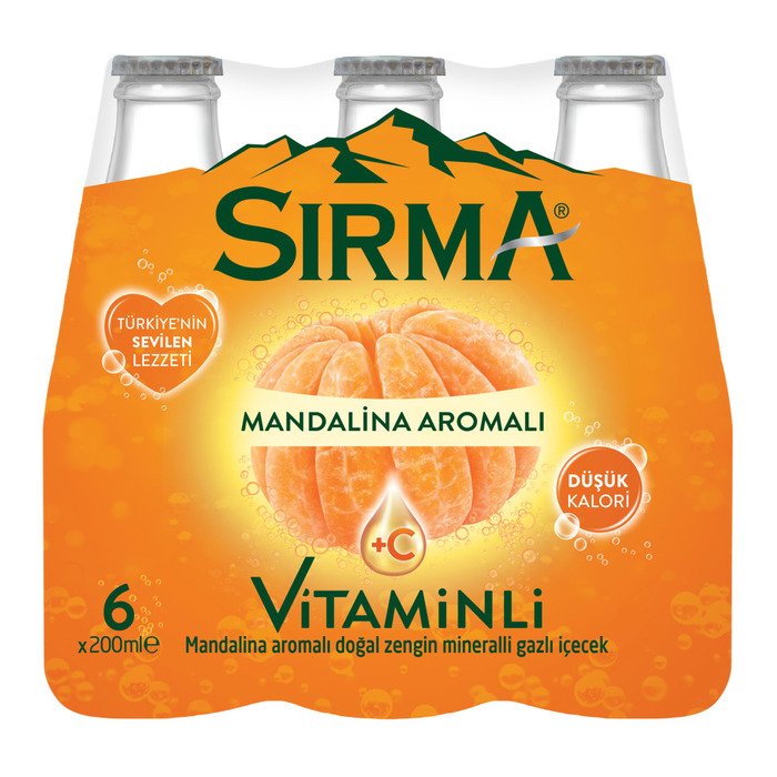 Sırma Soda +C Plus 6X200Ml Mandalina