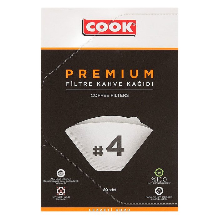 Cook Filitre Kahve Kağıtı 80'Li 4 No