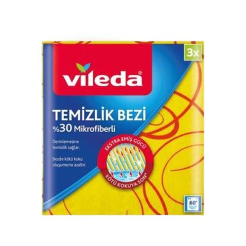 Vileda Temizlik Bezi 3'Lü %30 Mikrofiber