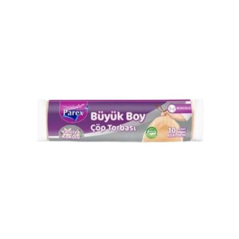 Parex Büzgülü Çöp Torbası Eko.Büyük Boy 10 Adet Vanily