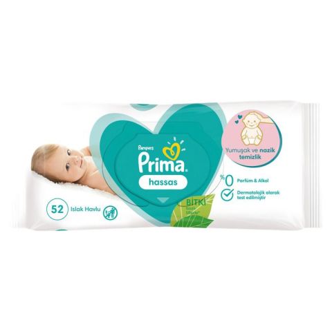 Prima Pampers Islak Havlu 52'Lı Sensitive