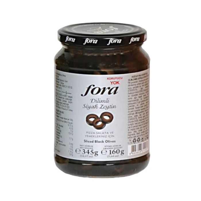 Fora Dilimli Zeytin 160Gr Siyah