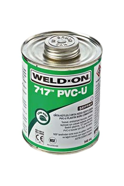 Weld-On  717 Şeffaf Pvc-U Plastik Boru Çimentosu Yapıştırıcı 237 Ml