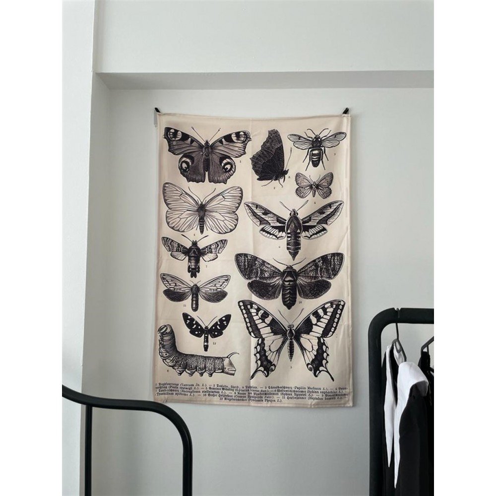 Butterflys Grunge Duvar Örtüsü - Wall Tapestry I 70 x 100 cm