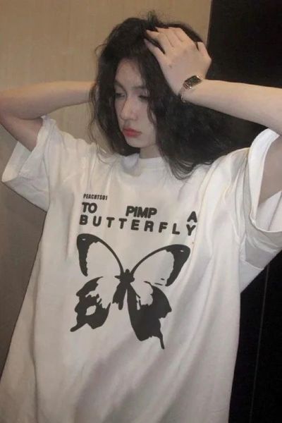 Beyaz Unisex To Pimp Butterfly T-Shirt
