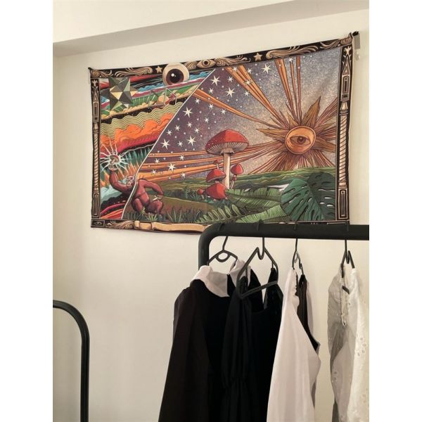 Psy Muhsroom and Sun Duvar Örtüsü - Wall Tapestry I 70 x 100 cm
