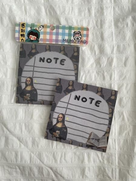 Mona Lisa Memo Pad Kare Not Defteri