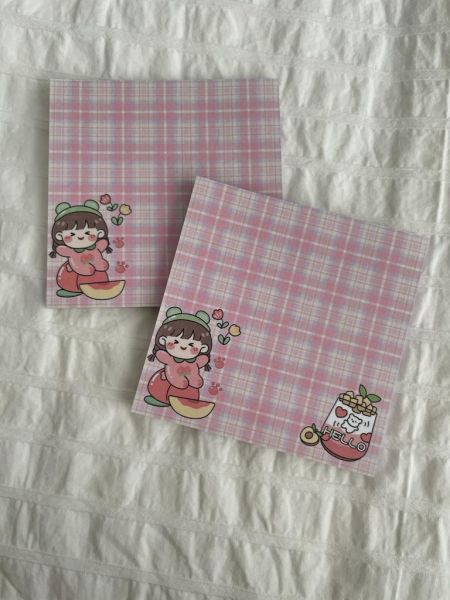 Hello Kawaii Girl Memo Pad Kare Not Defteri