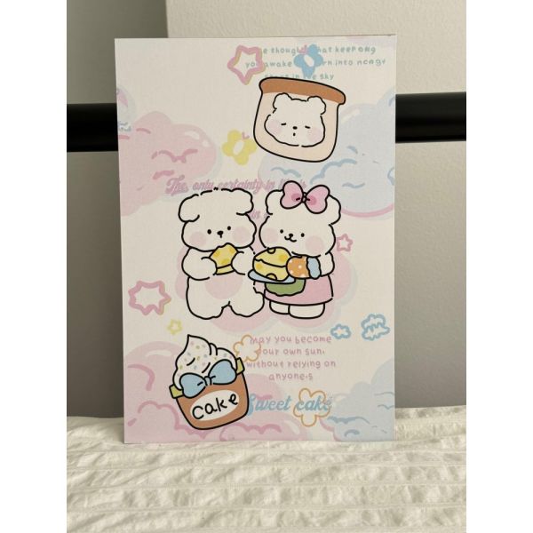 Kawaii Sweet Cake Ahşap Poster