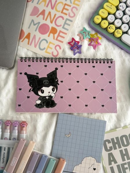 Kuromi Kawaii Tasarımlı Klavye Önü Haftalık Planlayıcı