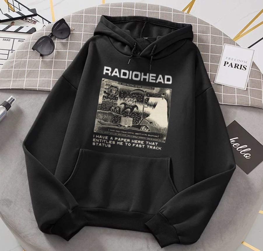 Radiohead Dna Breeding Siyah Kapşonlu Kalın Kumaş ( Unisex )