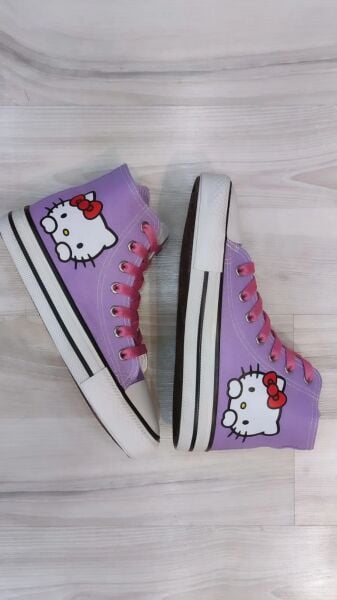 Hello Kitty Baskılı Lila Kız Çocuk Spor Ayakkabı Sneakers