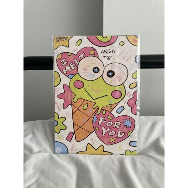 Kawaii Frog Ahşap Poster