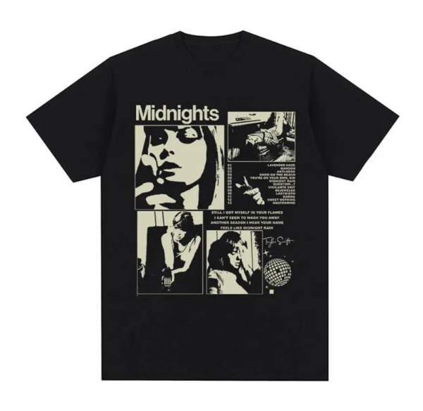 Siyah Taylor Swift - Midnights (Unisex) T-Shirt