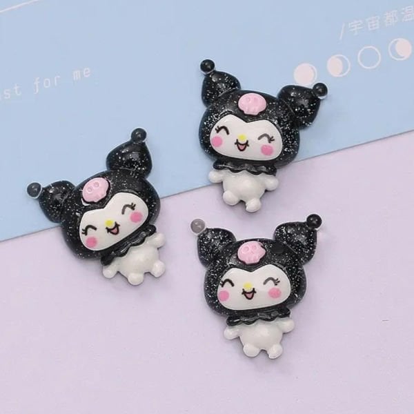 Anime Harajuku Kuromi Smiley Face Yüzük