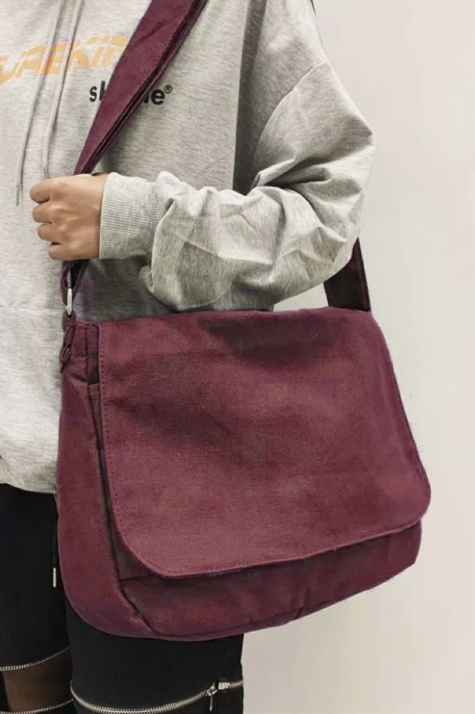 Bordo Unisex Postacı Çanta