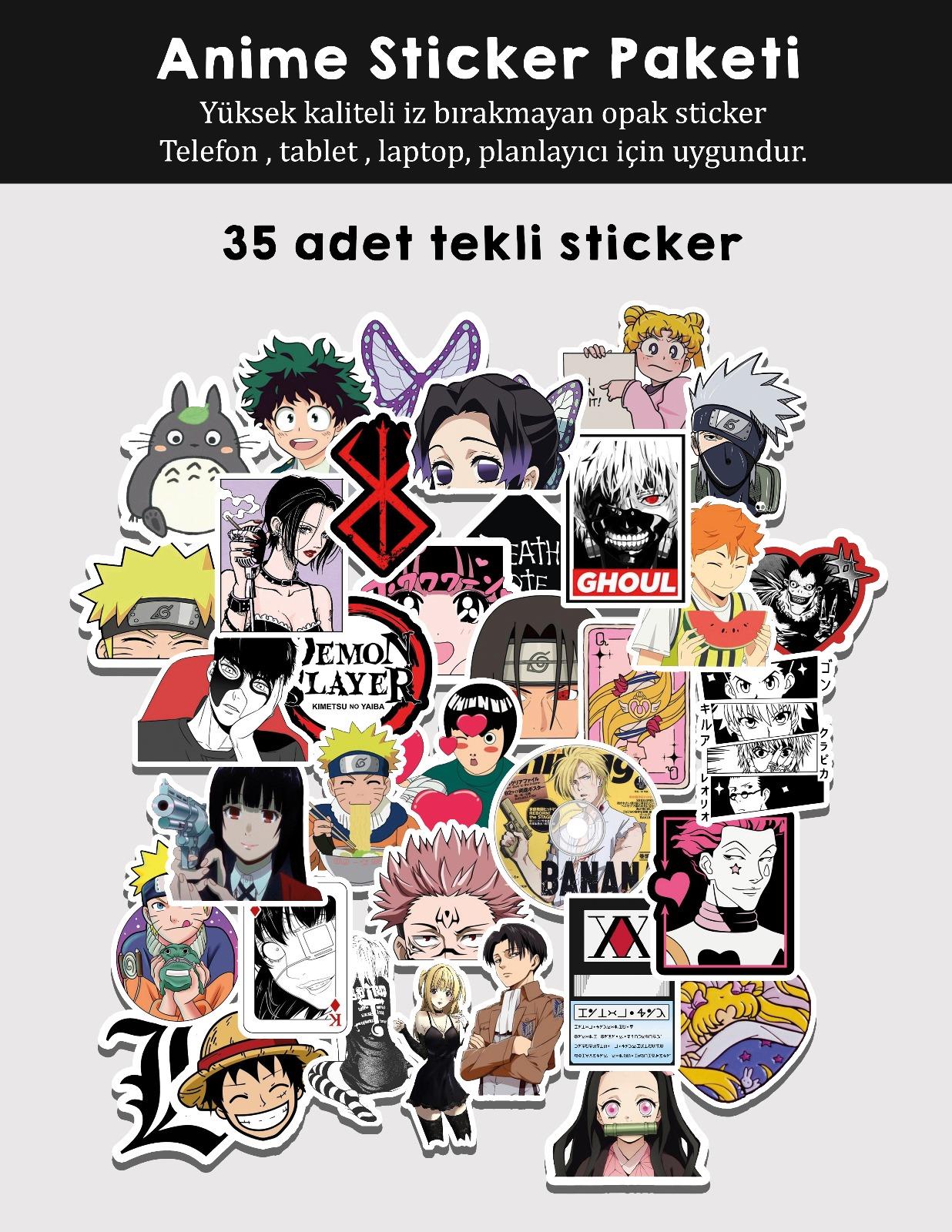 Anime Sticker Paketi 35li
